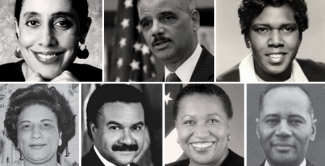 Collage of prominent black legal figures