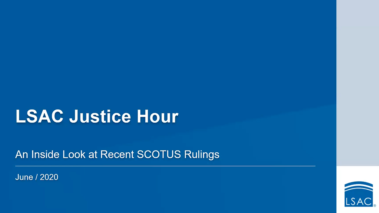 Webinar title screen Justice Hour June 30