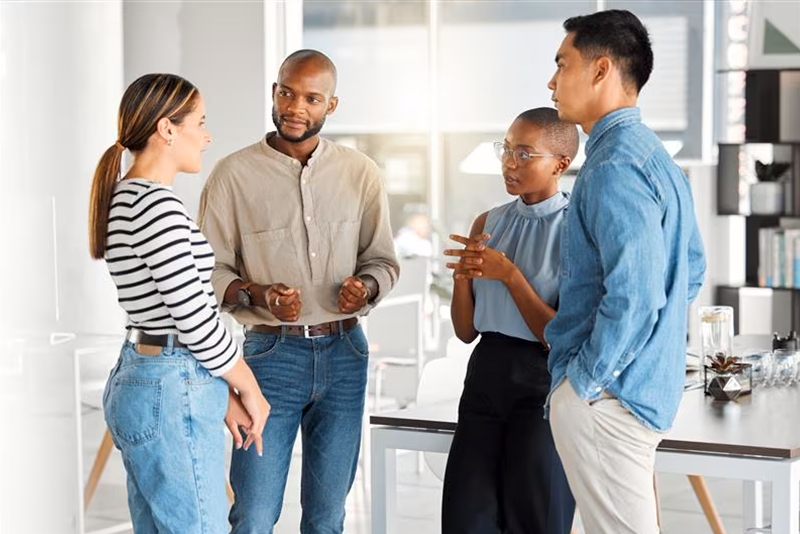 Group of students conversing