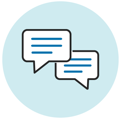 Icon of conversation bubbles