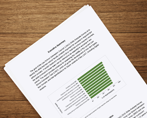 Report page that includes a bar graph