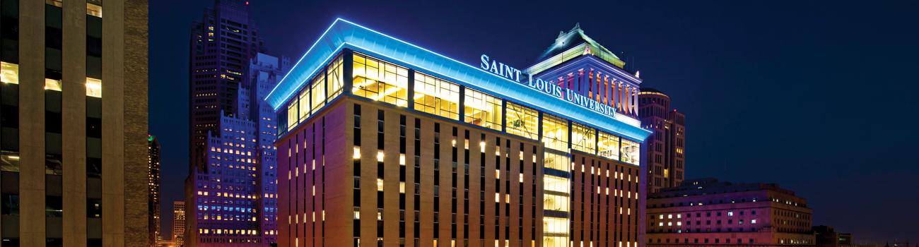 Image of Saint Louis University School of Law at Night