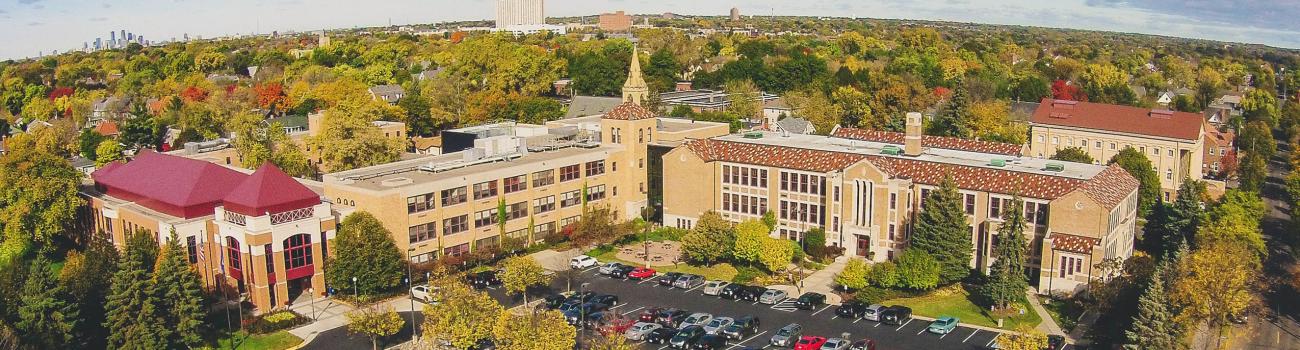 Aerial photo of Mitchell Hamline School of Law