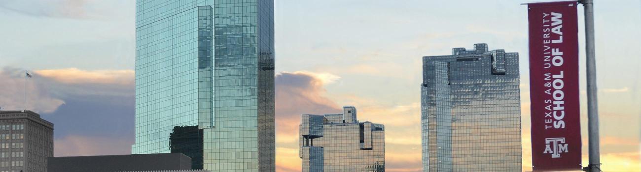 downtown area with tall buildings