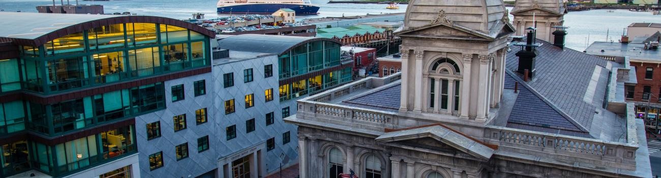 Photo of University of Maine School of Law building in downtown Portland, Maine.  Photo by Corey Templeton Photography.