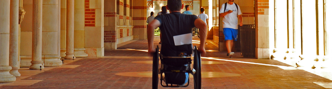 Student in wheelchair