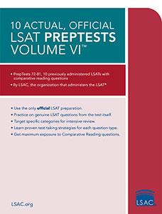 10 Actual, Official  LSAT PrepTests Volume VI book cover