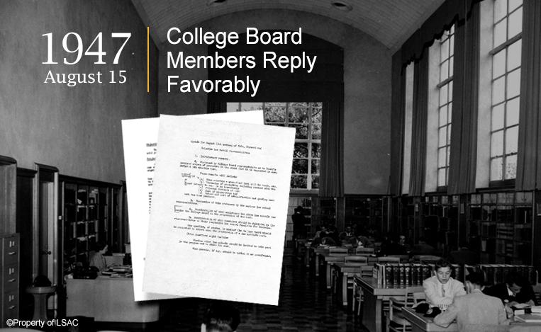 Agenda documentation overlaying a college setting. Image copyright LSAC.