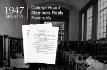 Agenda documentation overlaying a college setting. Image copyright LSAC.