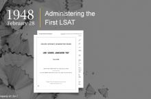 The cover of the first Law School Admission Test. Image copyright LSAC.