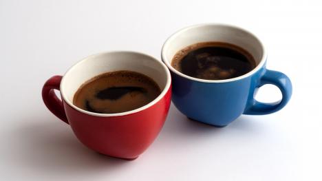 a pair of coffee cups
