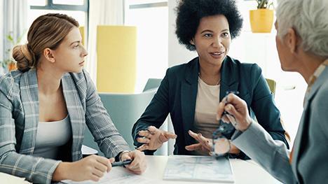 People collaborating around a table