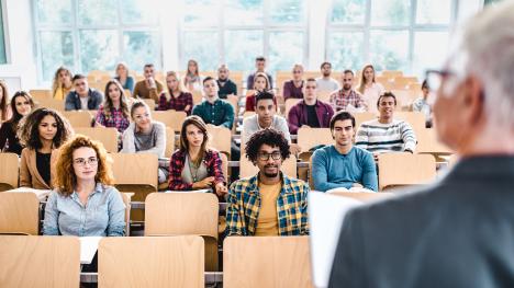 law students in lecture hall