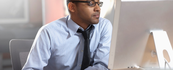 Man on computer