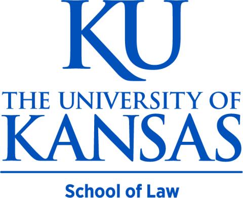 KU: The University of Kansas School of Law in blue font
