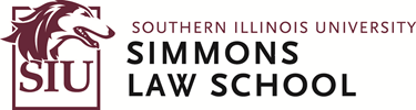 Saluki dog head with SIU Simmons Law School text