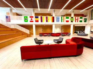 Student lounge area on the University of Cincinnati campus.