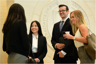 Law students socializing