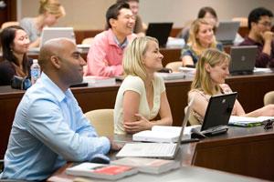 Law students in class