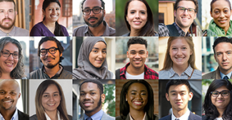collage of diverse law school aspirants