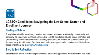LGBTQ+ Candidates: Navigating the Law School Search and Enrollment Journey