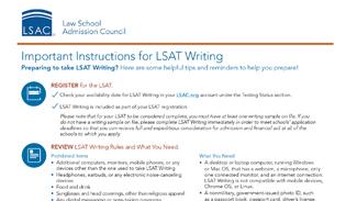 Important Instructions for LSAT Writing