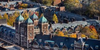 Aerial view of Penn Carey Law campus