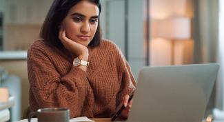 Law student at laptop