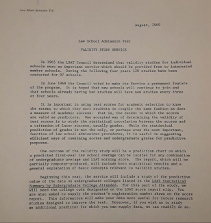 photograph of August 1969 document