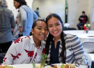 First-generation law students attending panel discussion