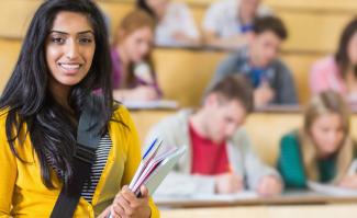 Prospective law student attending a live workshop