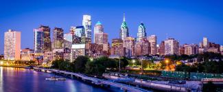 Philadelphia skyline at night