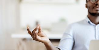 Person meditating