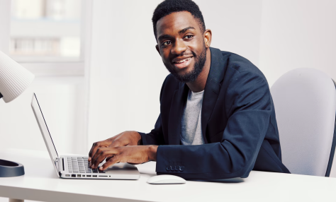 Student at laptop