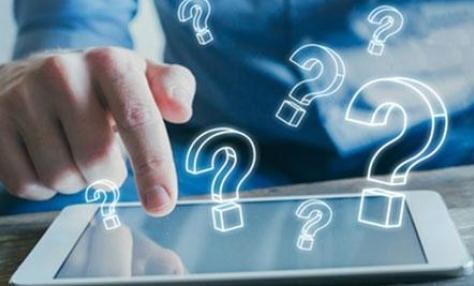 iPad with question marks