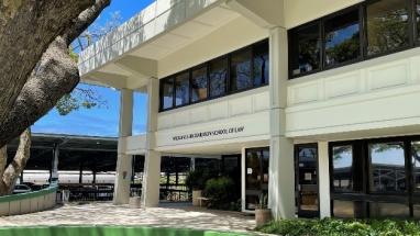 Campus building at the William S. Richardson School of Law 