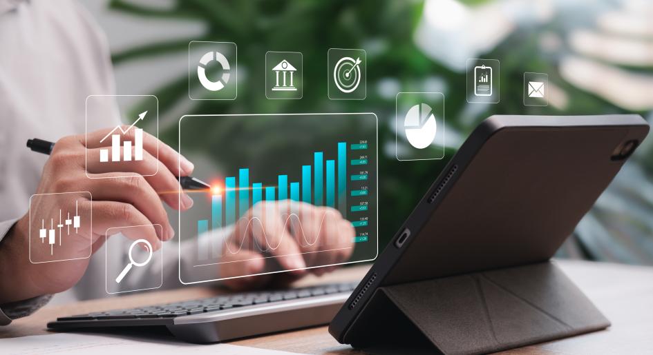 Someone creates a generic data visualization on an iPad