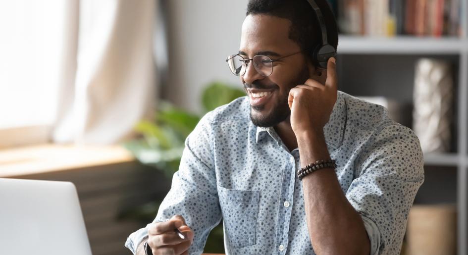 A Candidate Services representative communicating with a law school candidate over the phone