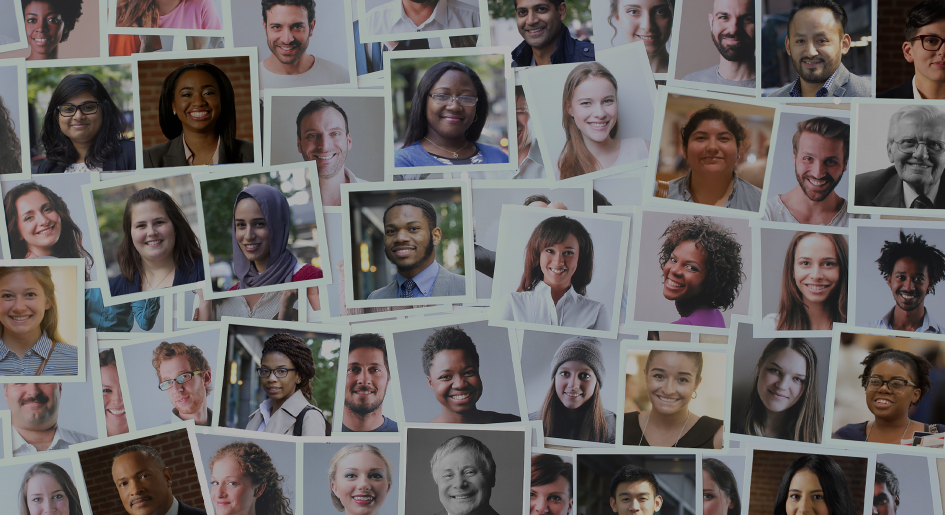 A college of portrait photographs