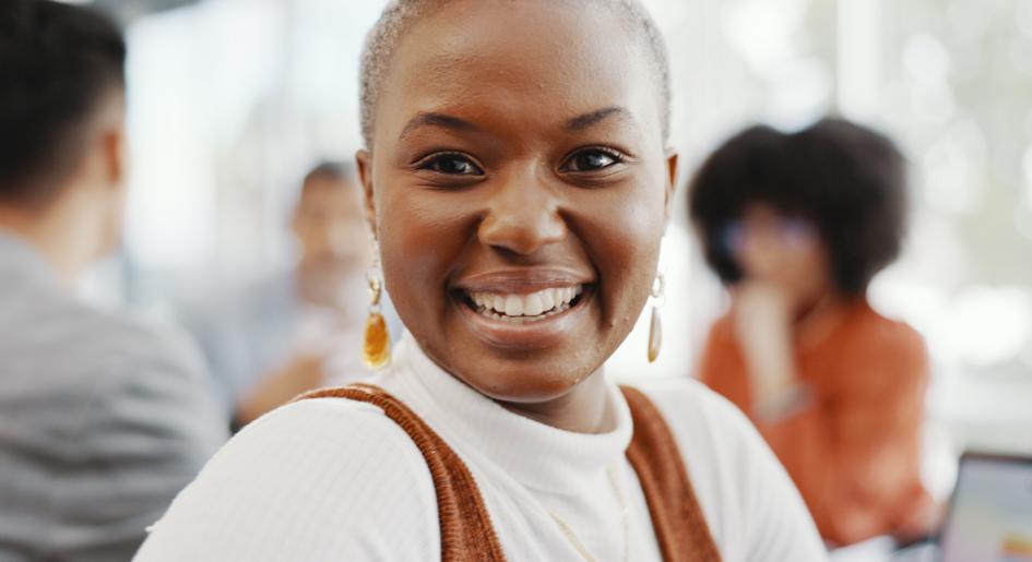 Law student smiling at camera