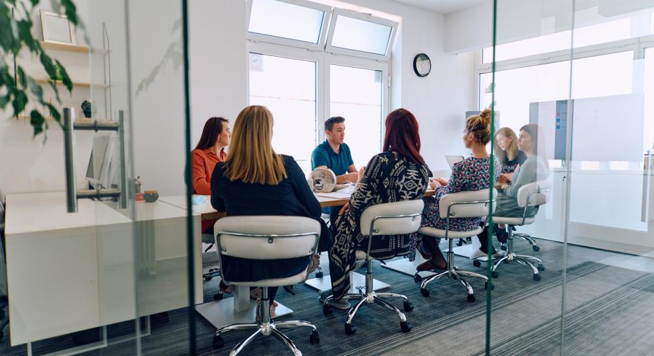 Meeting in conference room