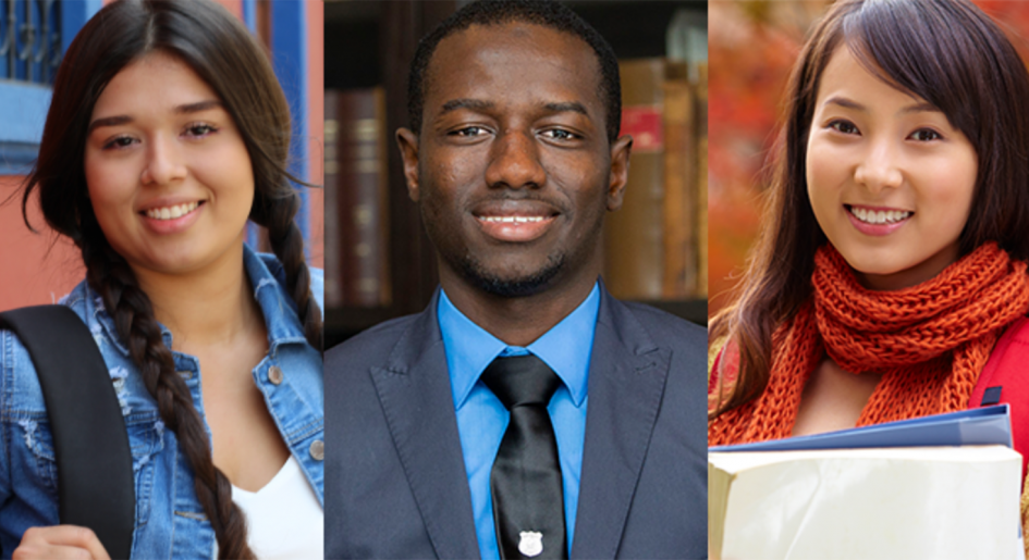 three diverse law school applicants