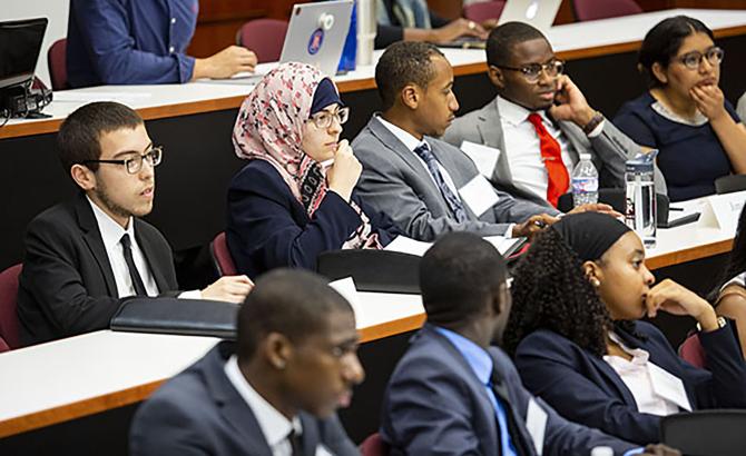 Students sitting in a classroom who are part of a PLUS program