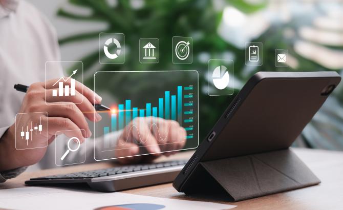 Someone creates a generic data visualization on an iPad