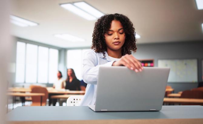 Person using laptop