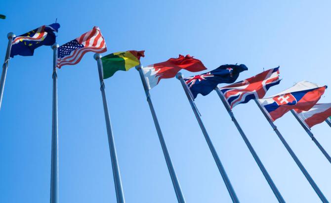 Flags of many nations