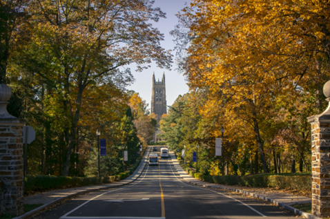 Duke campus in fall.